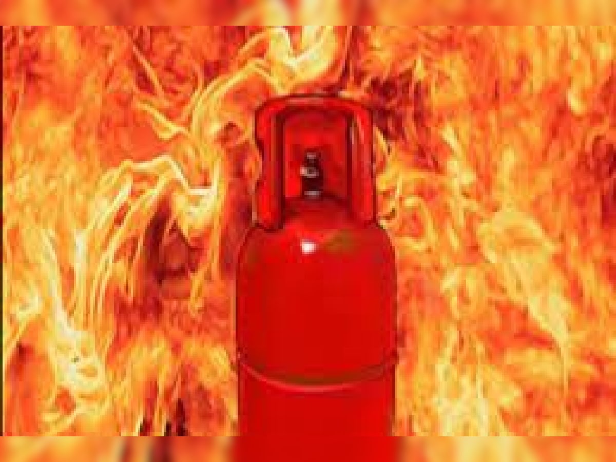 lpg gas cylinder fire