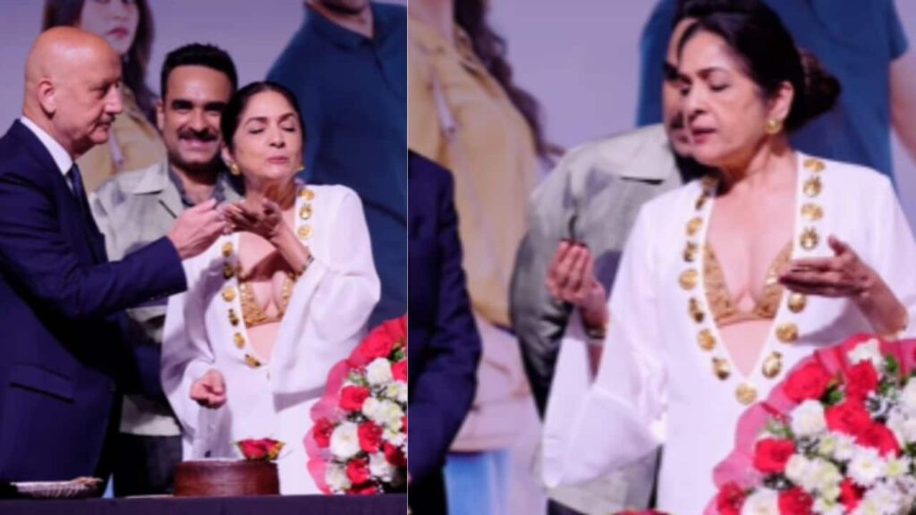Neena Gupta Trolled for Outfit: नीना गुप्ता के 66वें जन्मदिन पर फैशन का बोल्ड अंदाज़ बना बहस का मुद्दा, सोशल मीडिया पर तारीफें भी मिलीं और तगड़ी आलोचना भी 11 20250605042657 Neena Gupta dazzles in golden and whiote dress